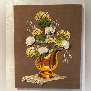 Wool Needle Point, Vintage Tapestrie